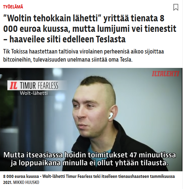 Iltalehti interview with Timur Fearless